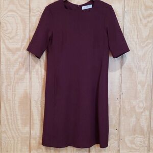 Purple square neck dress